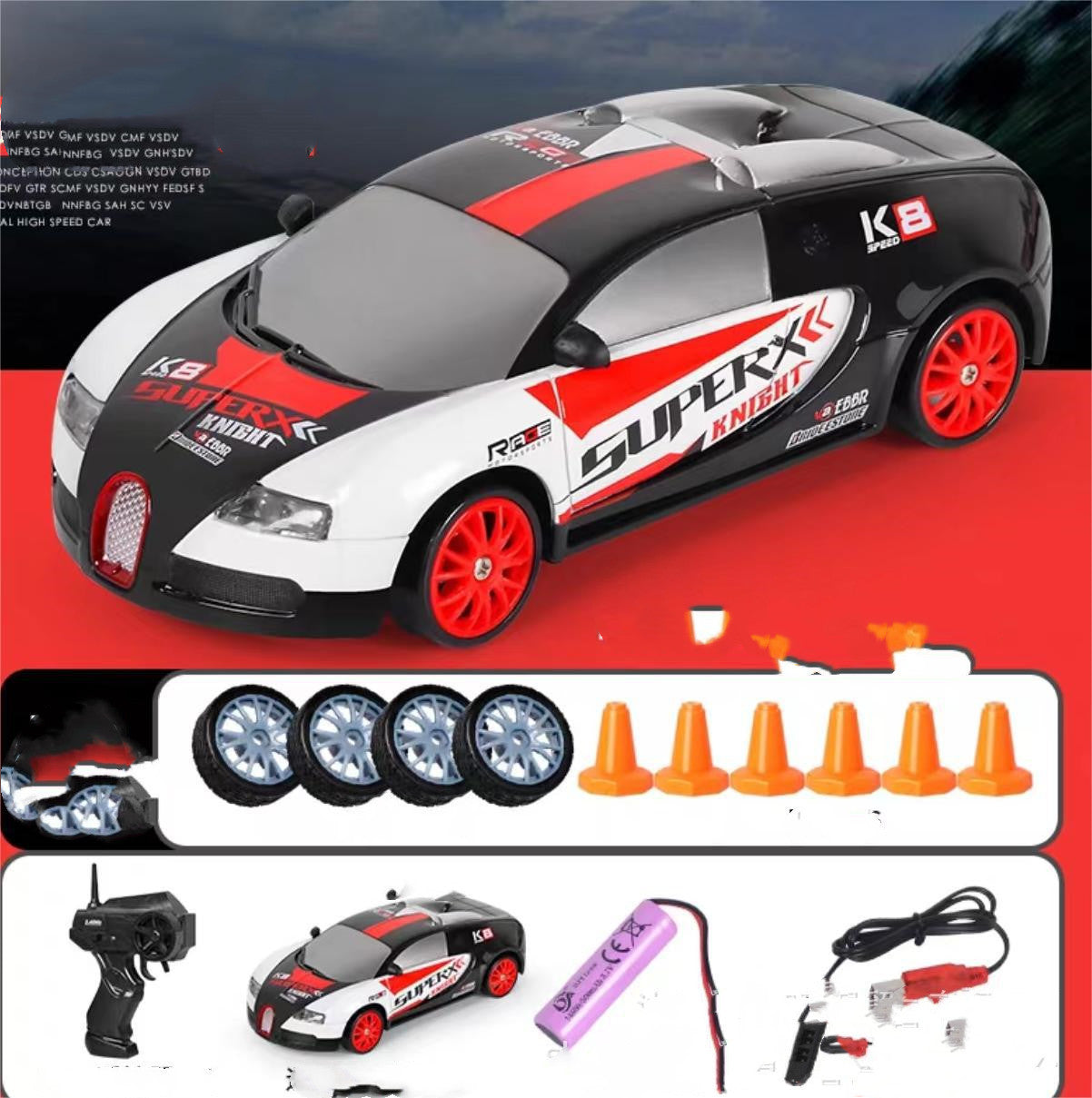 Coche RC Drift 4WD 2.4GHz – Auto de Carreras Teledirigido para Niños | GTR AE86 | Regalo Ideal