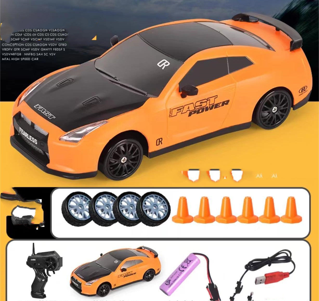 Coche RC Drift 4WD 2.4GHz – Auto de Carreras Teledirigido para Niños | GTR AE86 | Regalo Ideal