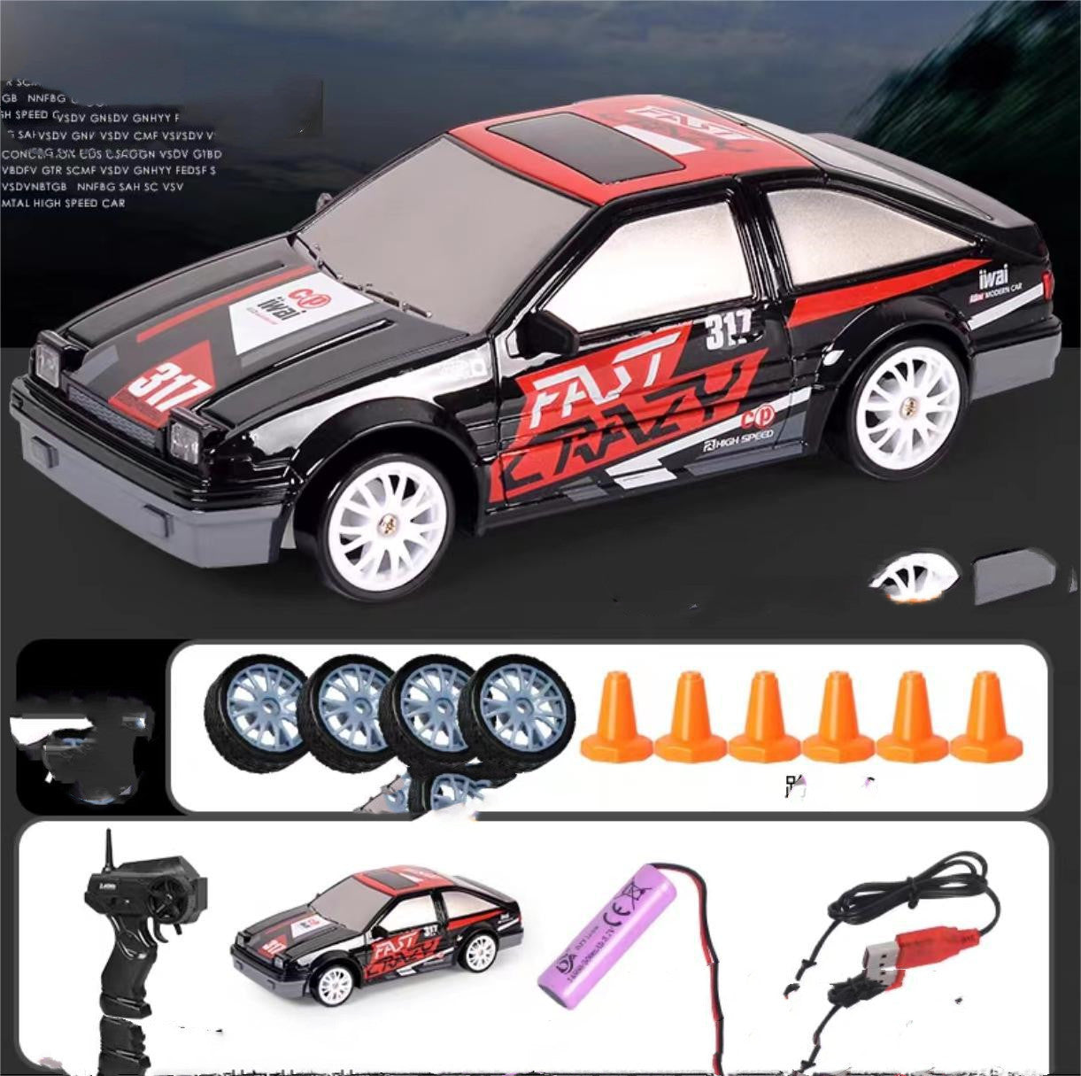 Coche RC Drift 4WD 2.4GHz – Auto de Carreras Teledirigido para Niños | GTR AE86 | Regalo Ideal